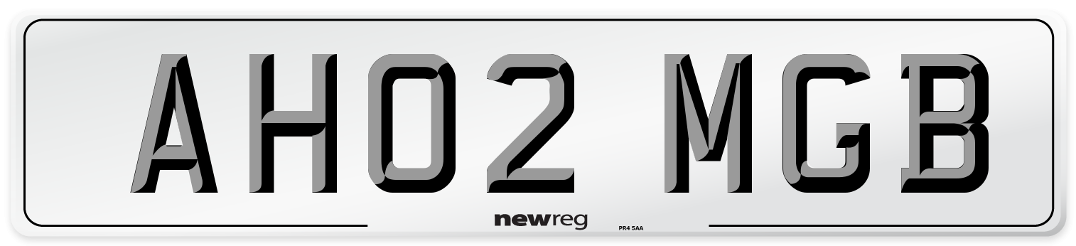 AH02 MGB Number Plate from New Reg
